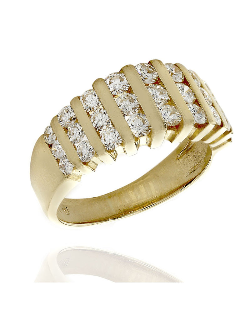 9 Row Bar Set Diamond Tapered Band