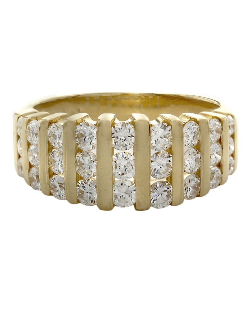9 Row Bar Set Diamond Tapered Band
