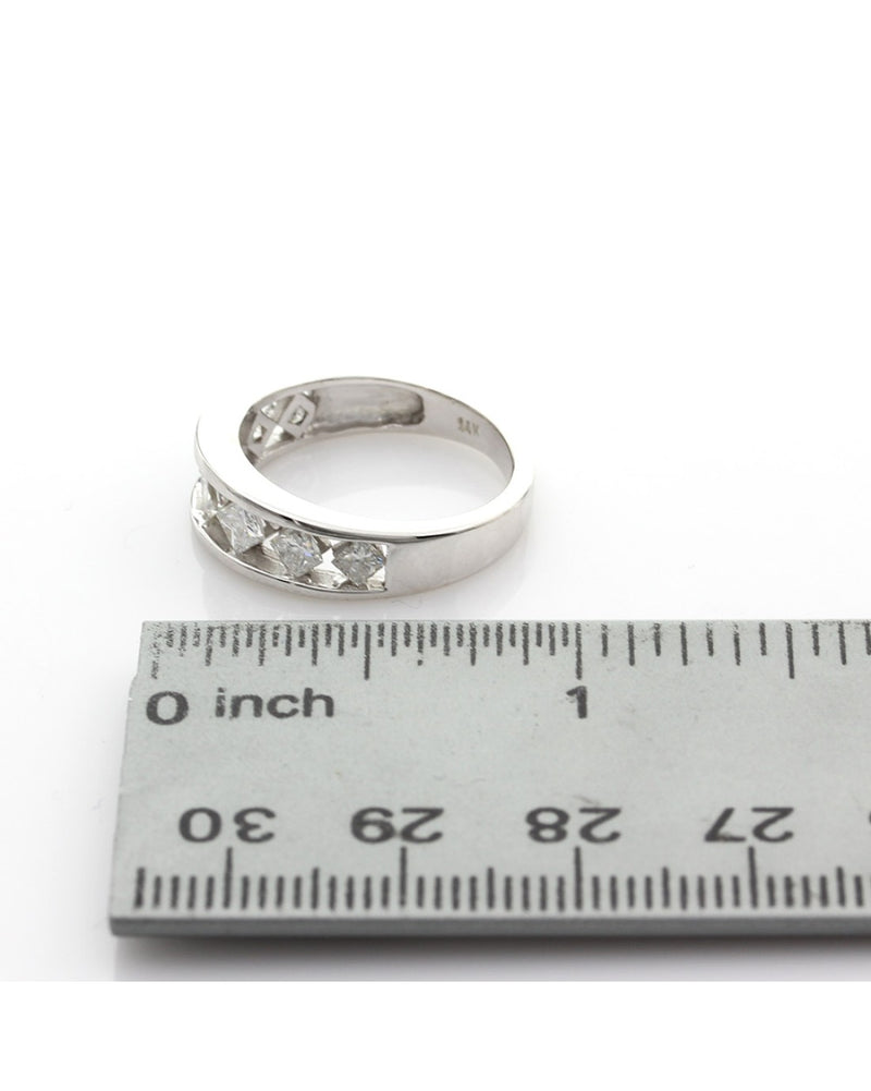Open Channel Princess Diamond Ring