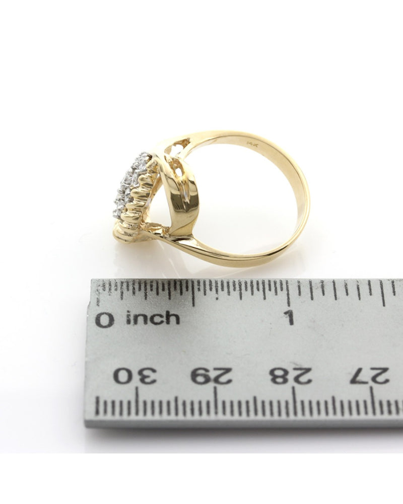 Diamond Pear Shape Ring in Gold