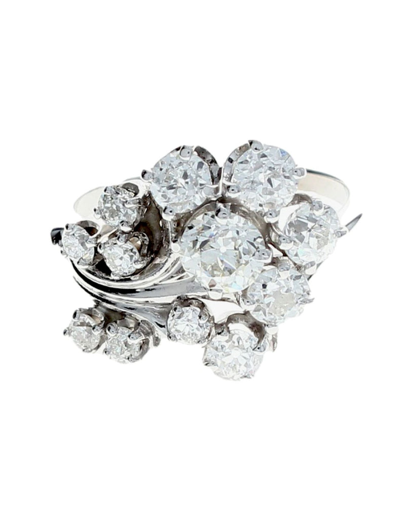 European Diamond Cluster Ring