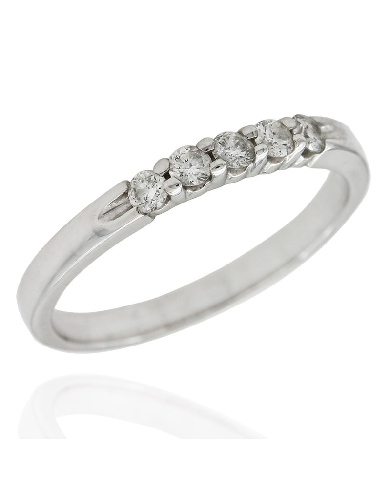 5 Stone Diamond Band Ring