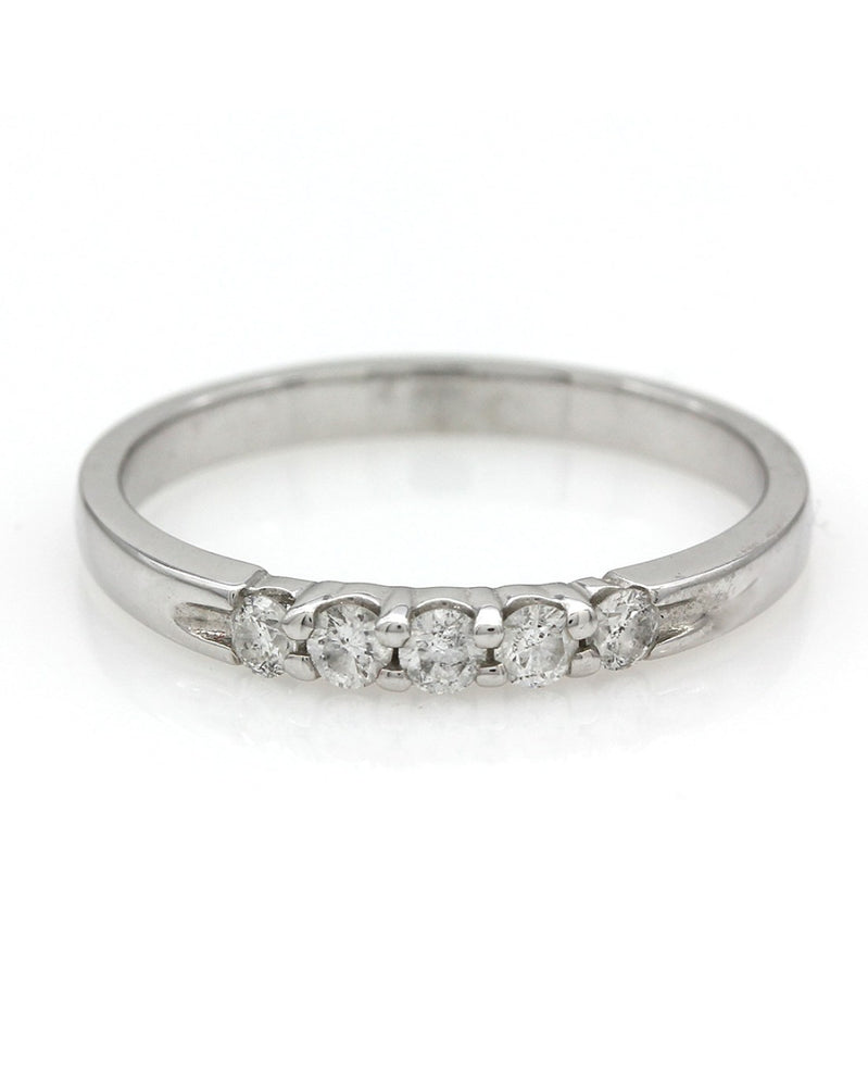 5 Stone Diamond Band Ring