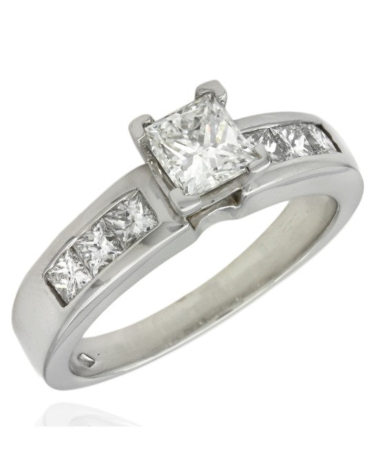 Princess Cut Diamond Ring in Platinum