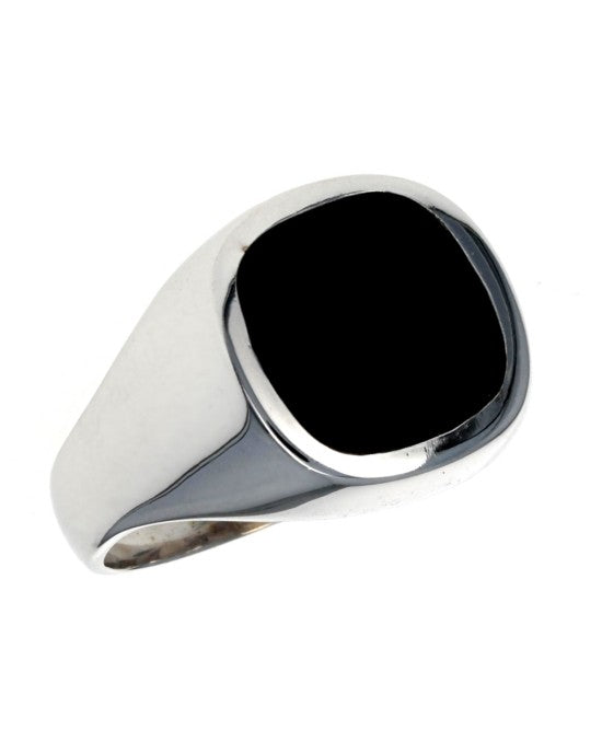 Gentleman's Black Onyx Inlay Ring