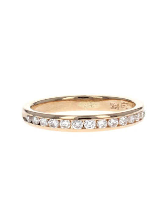 Diamond Band Ring in Yellow Gold