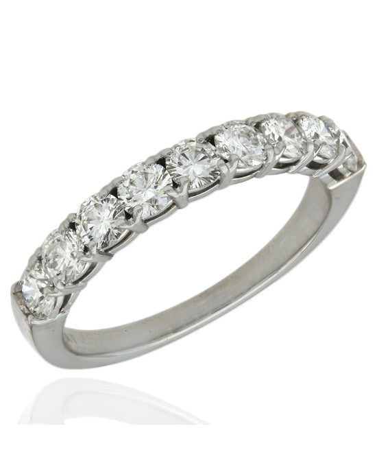 Round Diamond Band in Platinum