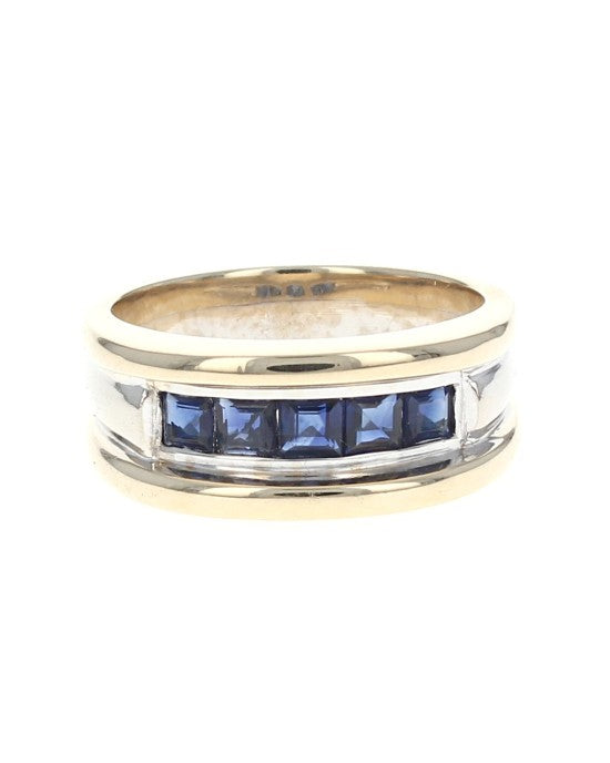 Gentleman's Synthetic Sapphire Band Ring