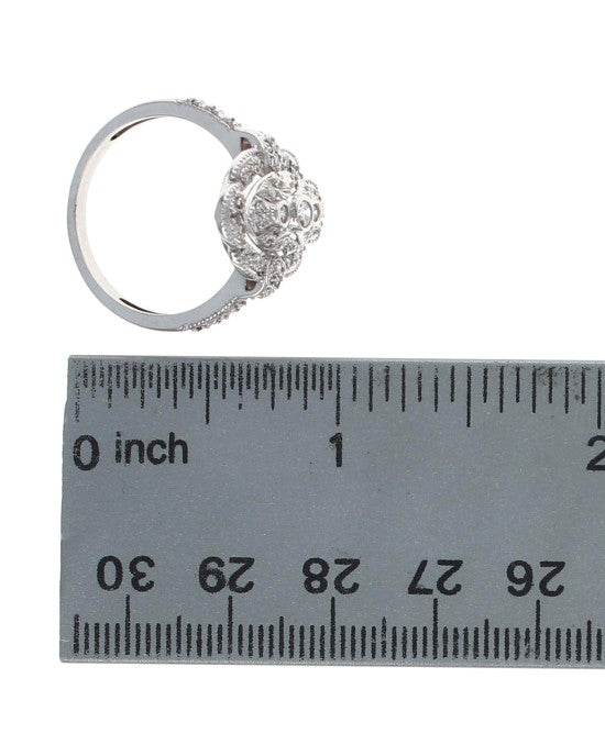 Filigree Diamond Ring in Gold
