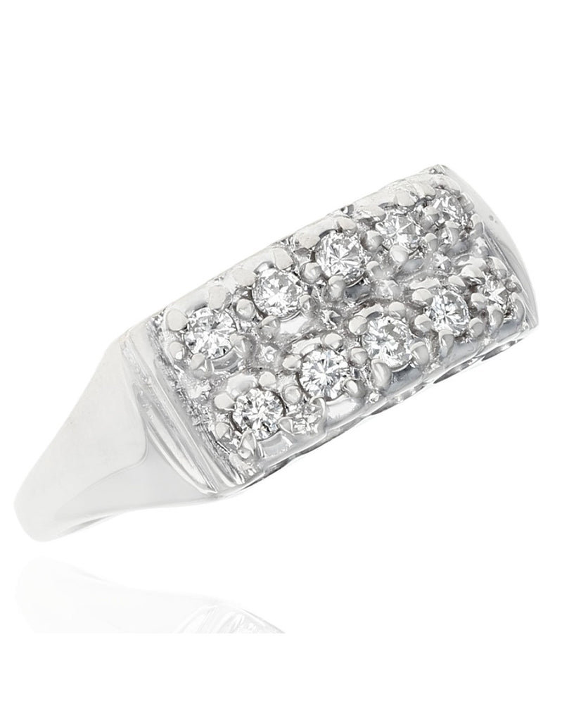 2 Row Diamond Ring in Gold