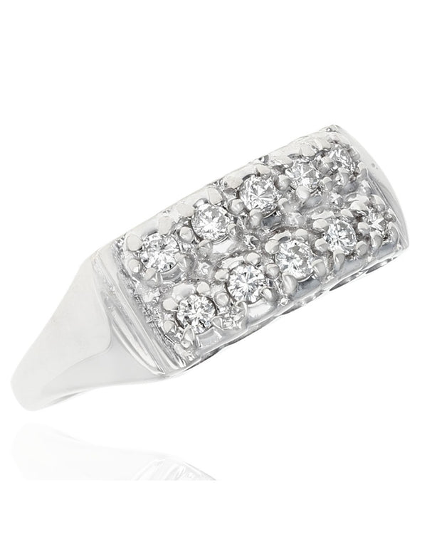 2 Row Diamond Ring in Gold