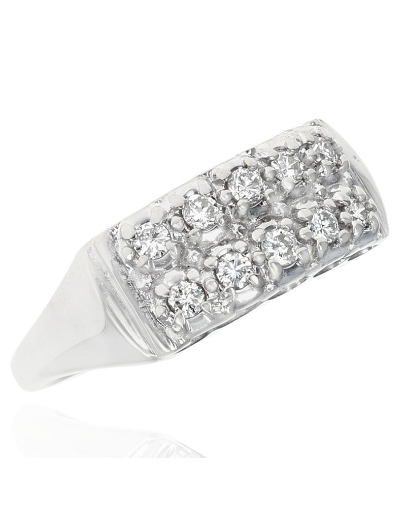 2 Row Diamond Ring in Gold