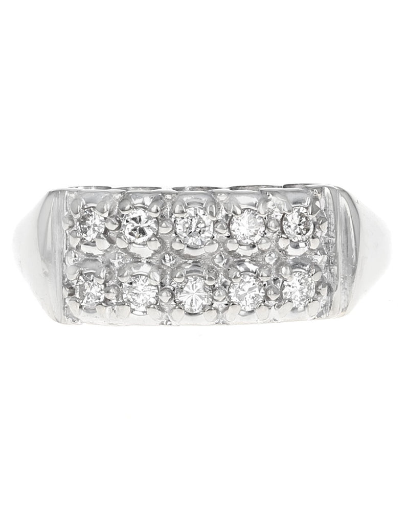 2 Row Diamond Ring in Gold