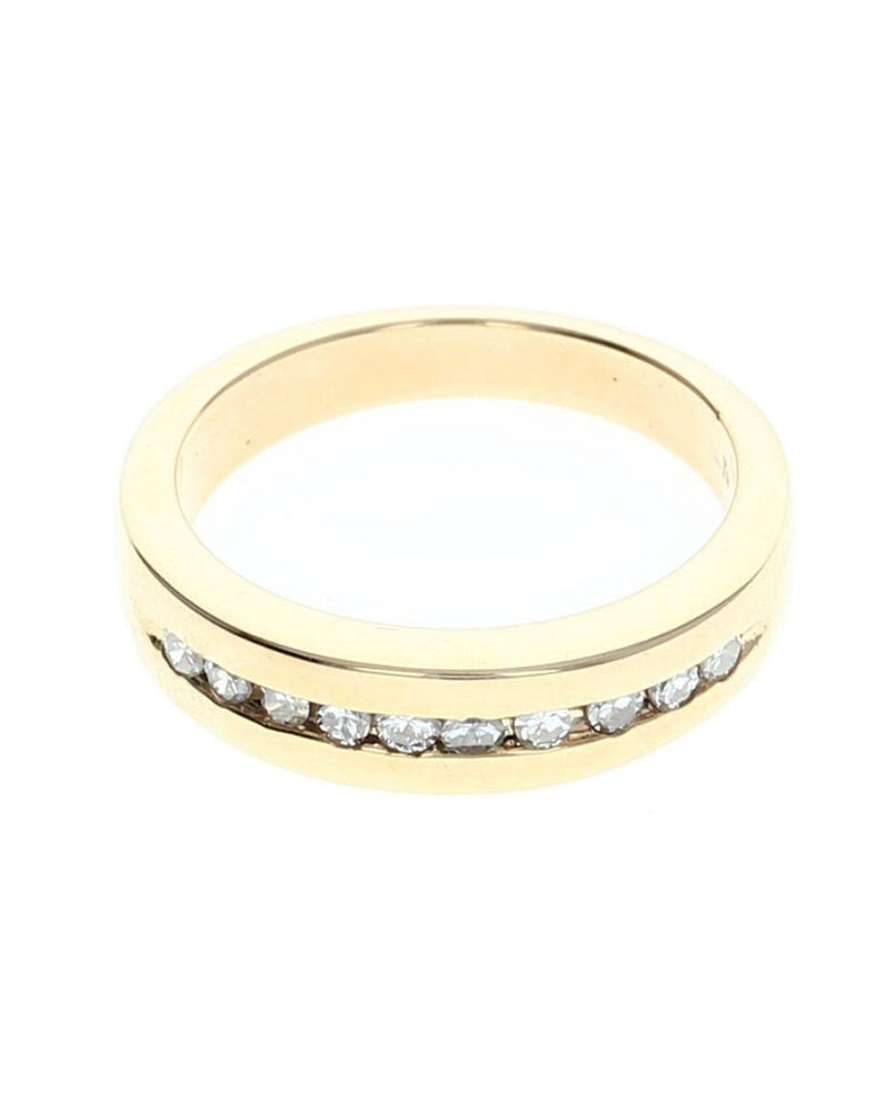 Channel Set Diamond Tapered Band