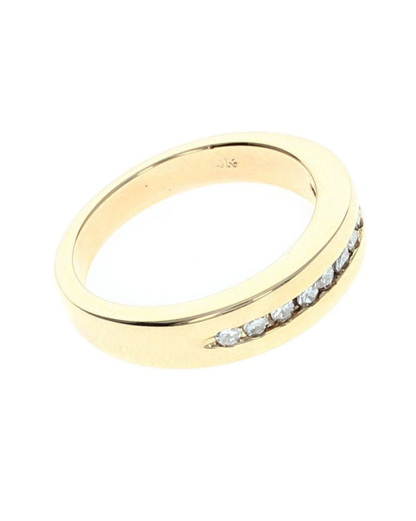 Channel Set Diamond Tapered Band