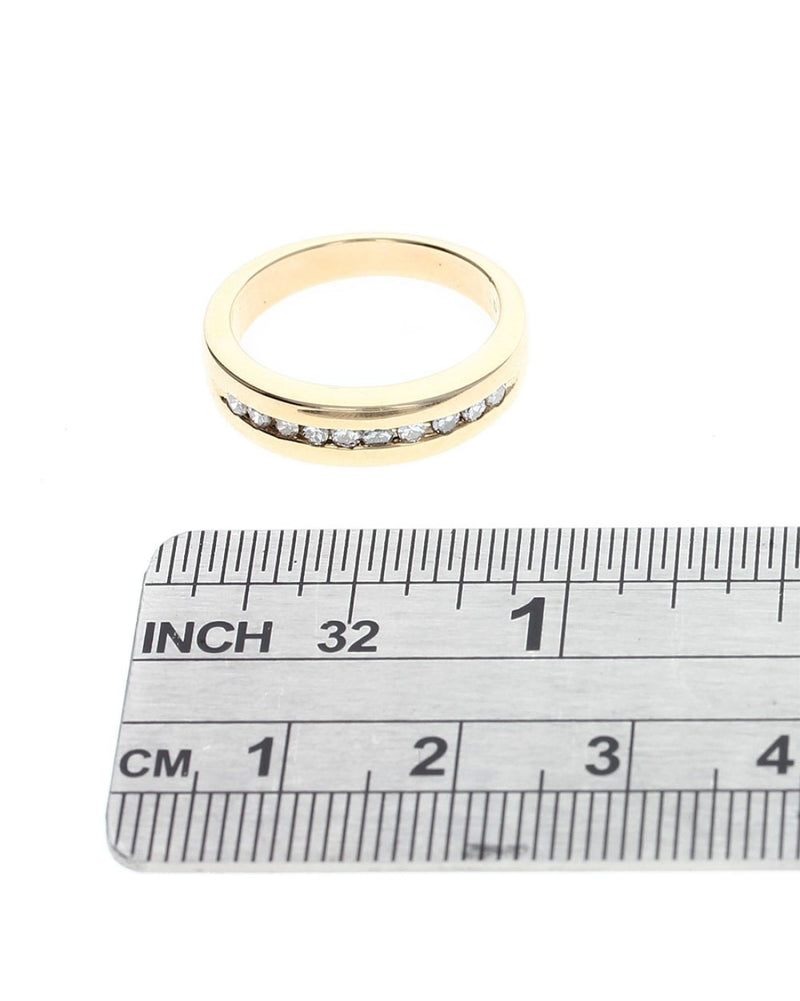 Channel Set Diamond Tapered Band