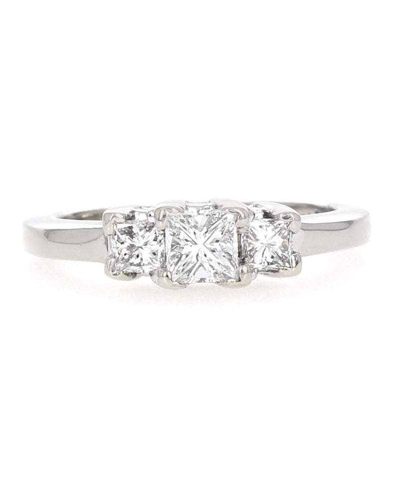 Three Stone Princess Diamond Ring