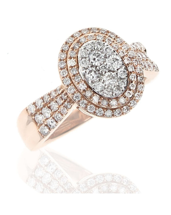 Diamond Pave Double Halo Ring