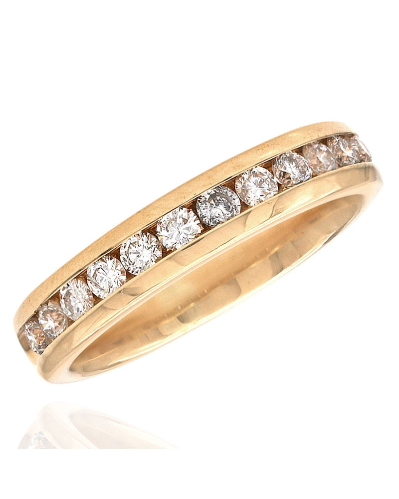 Channel Set Diamond Band Ring