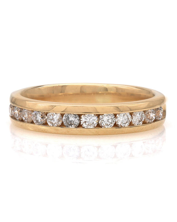 Channel Set Diamond Band Ring