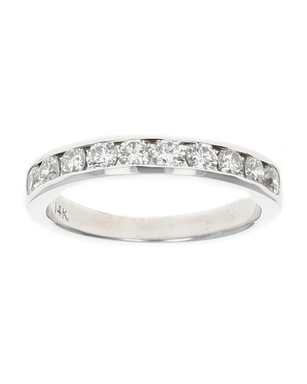 Channel Set Diamond Band Ring