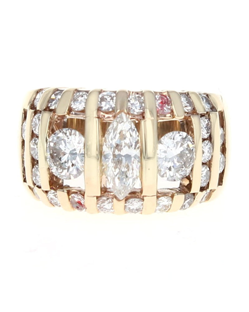 2.50ctw Diamond Wide Band/ Ring in 14K Yellow Gold