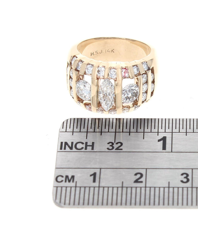 2.50ctw Diamond Wide Band/ Ring in 14K Yellow Gold