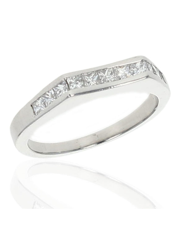 Princess Diamond Guard Band Ring