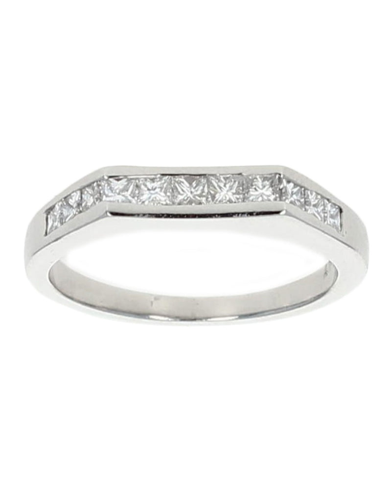 Princess Diamond Guard Band Ring