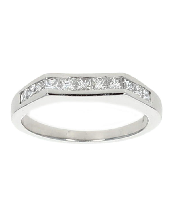 Princess Diamond Guard Band Ring