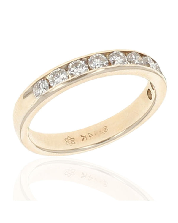 Round Diamond Band in Gold