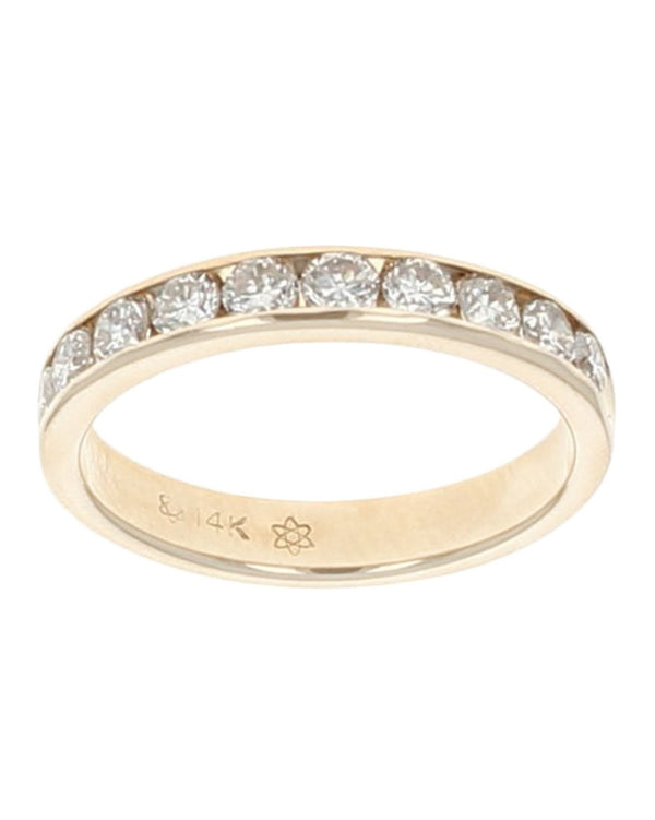 Round Diamond Band in Gold