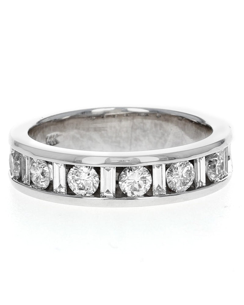 1.15ctw Channel Set Diamond Ring/ Band in 14K White Gold