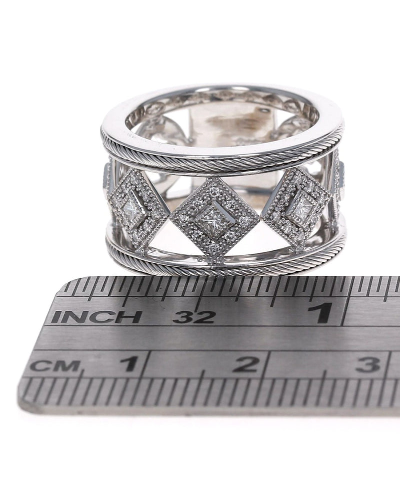 Charriol Diamond Station Band Ring
