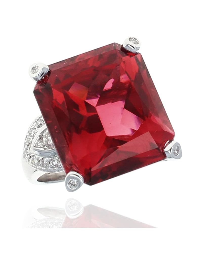 Pink Tourmaline and Diamond Fashion Ring