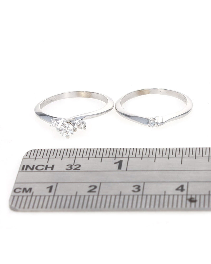 Diamond Engagement and Wedding Ring Set