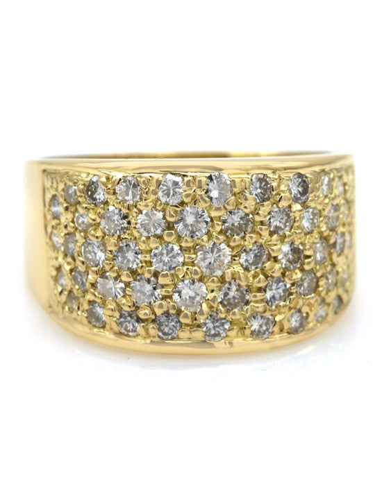 Diamond Pave Tapered Band