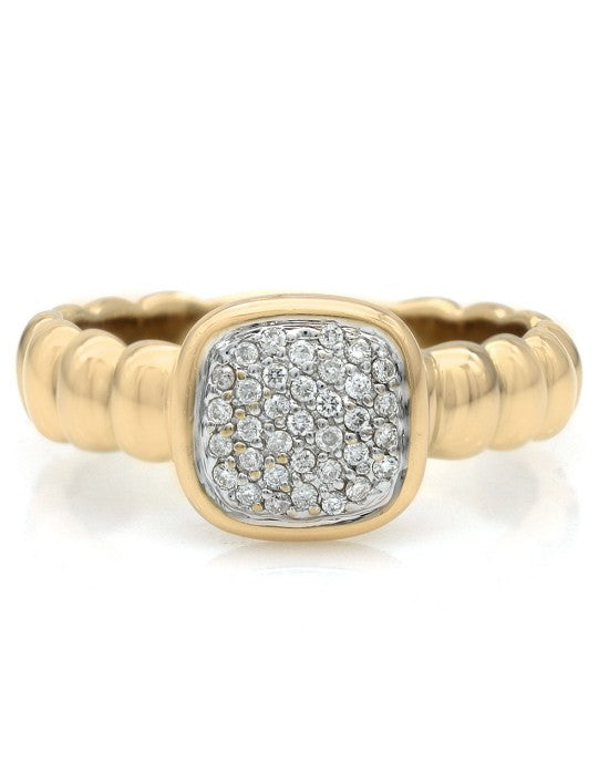 John Hardy Classic Chain Diamond Pave Ring