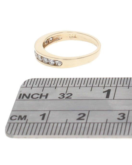 Channel Set Diamond Band in Gold