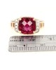 Rubellite Tourmaline and Diamond Accent Ring