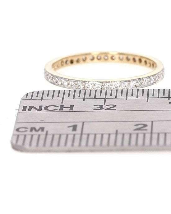 Diamond Eternity Thin Band in Gold