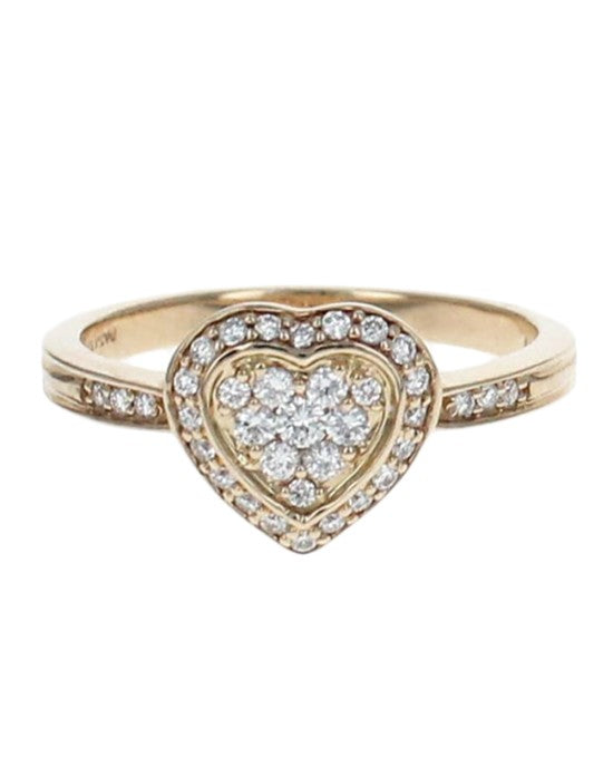 Diamond Pave Heart Ring