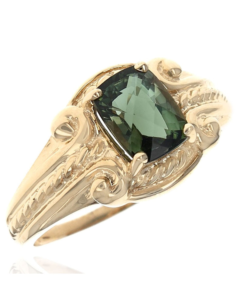 Kornerupine Ring with Rope Accent