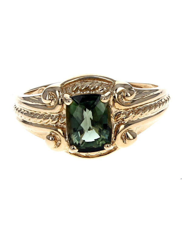 Kornerupine Ring with Rope Accent