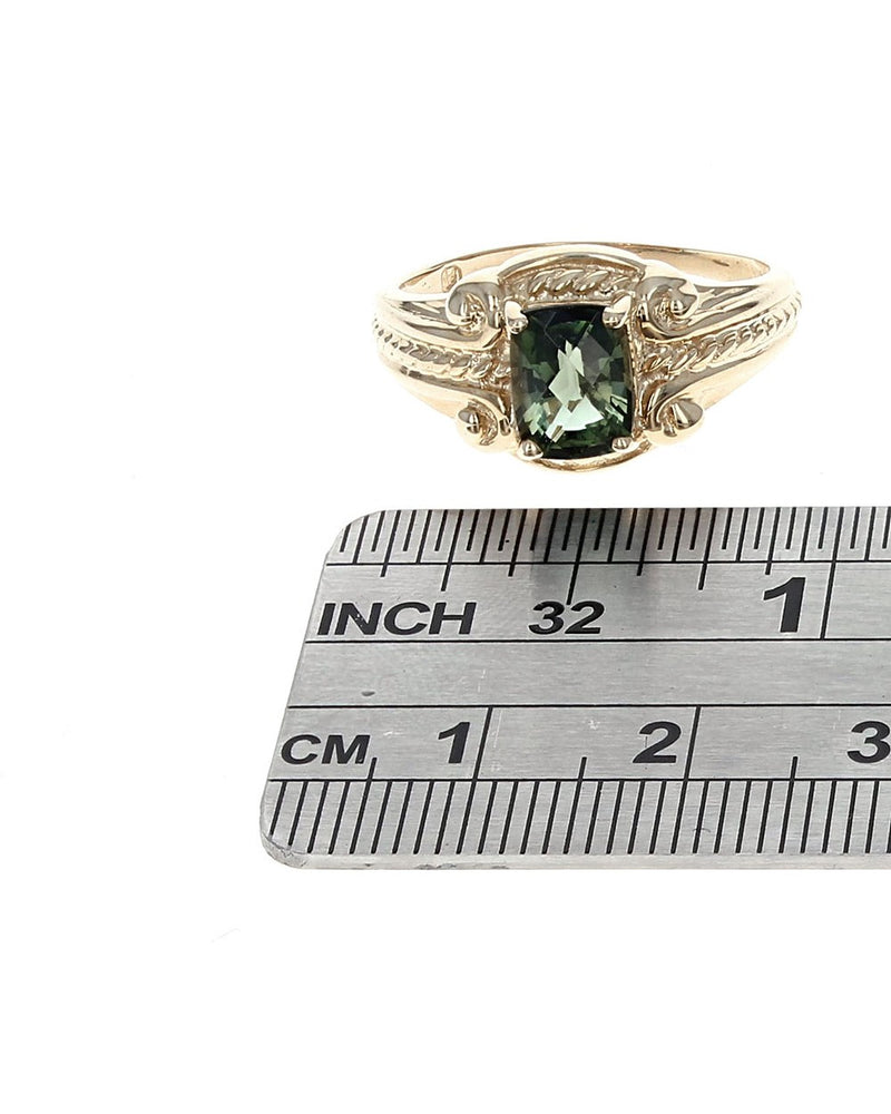 Kornerupine Ring with Rope Accent