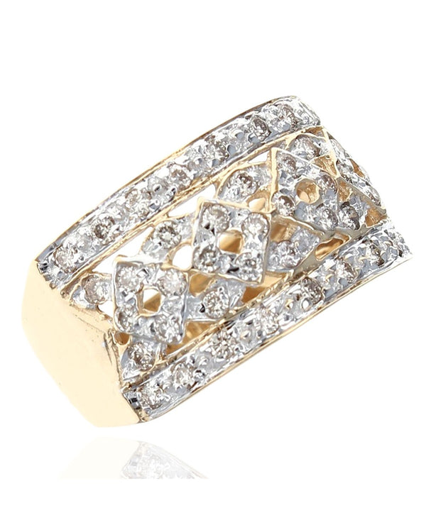 Diamond Cut Out Tapered Band