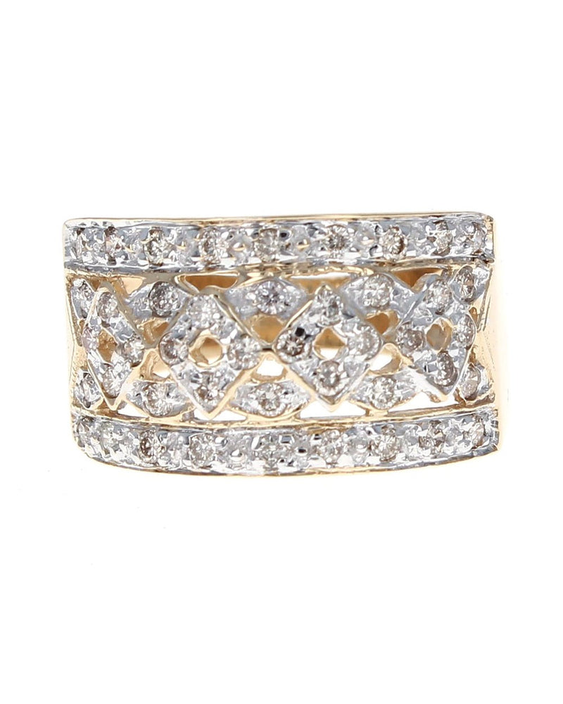 Diamond Cut Out Tapered Band