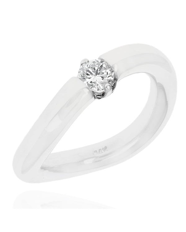 Diamond Solitaire Modernist Band