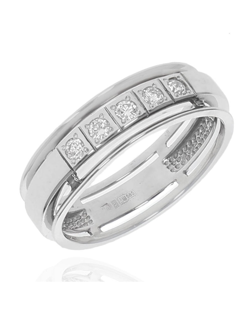 Gentlemans Diamond Open Band Ring