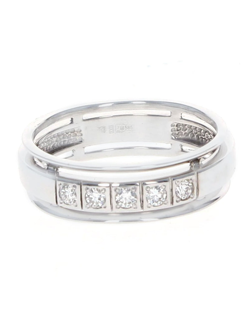 Gentlemans Diamond Open Band Ring